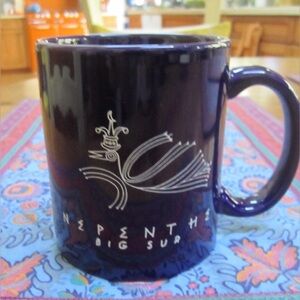 Vintage Nepenthe Big Sur Blue Coffee Mug | California Souvenir